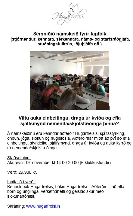 Námskeið með Hugarfrelsi