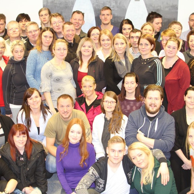 Við að útbúa jólamyndina sem á að fara á jólakortið