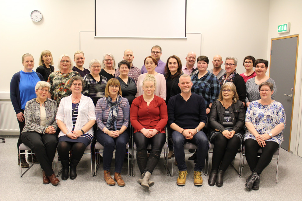 Hluti þeirra 57 nemenda sem brautskráðust í dag úr fjölbreyttu námi í SÍMEY.