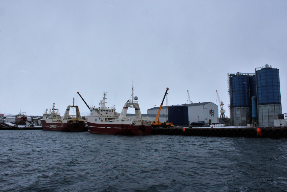 Horft til hluta af athafnasvæði Slippsins Akureyri.