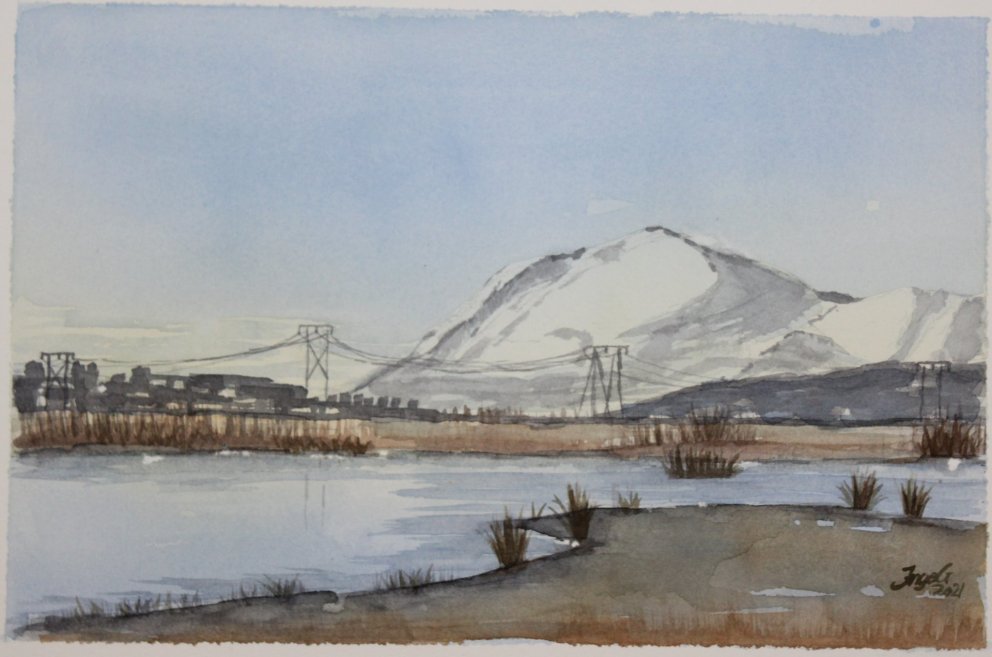 Ein af myndum Ingibjargar Guðmundsdóttur á sýningunni í SÍMEY.