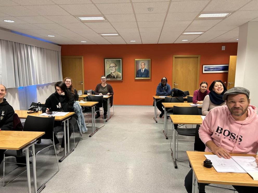 Nemendur á námskeiði í íslensku sem öðru máli, sem hófst fyrir viku og stendur til vors á Siglufirði…