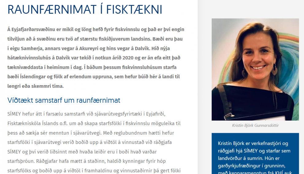 Kristín Björk með grein um raunfærnimat í fisktækni í Gáttinni